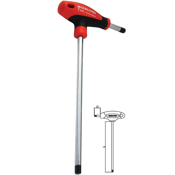 İzeltaş 4920 Allen Anahtar T Tipi Altı Köşe 10mm ürün görseli 1