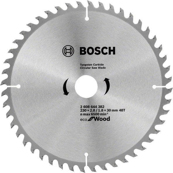 Bosch - Optiline Eco Serisi Ahşap için Daire Testere Bıçağı 230*30 48 Diş ürün görseli 1