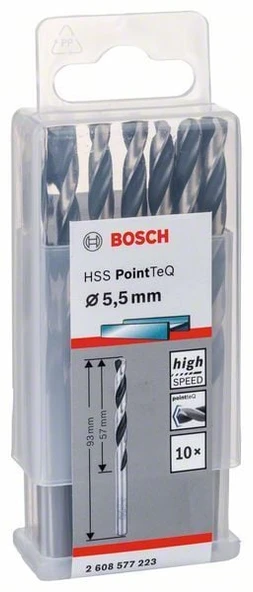 Bosch - HSS-PointeQ Metal Matkap Ucu 5,5 mm 10'lu ürün görseli 1