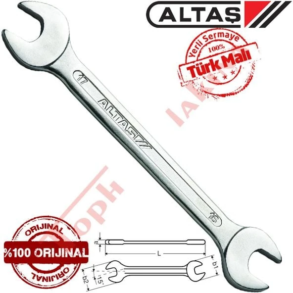Altaş 27x32mm İki Ağız Anahtar Uzun Tip ürün görseli 1