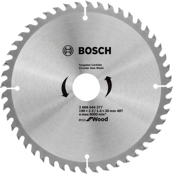 Bosch - Optiline Eco Serisi Ahşap için Daire Testere Bıçağı 190*30 mm 48 Diş ürün görseli 1