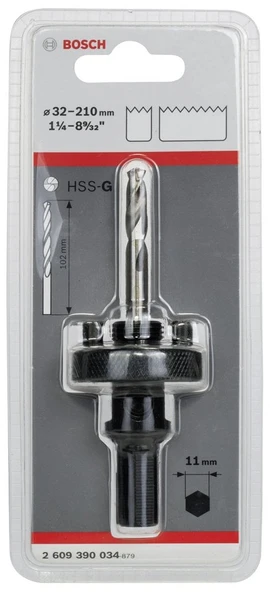 Bosch - 11 mm Altıgen Şaftlı 32-210 mm Pançlar için Adaptör ürün görseli 1