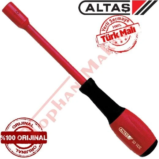 Altaş VDE 33 İzoleli Lokma Tornavida 1000W 12mm ürün görseli 1
