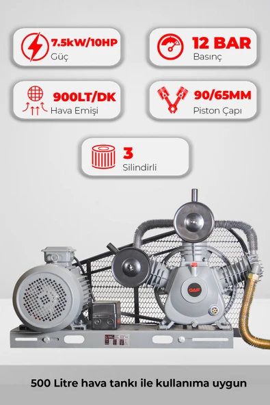 GAP Kompresör Kafa Grubu 10hp 12 Bar Gk3090b ürün görseli 1