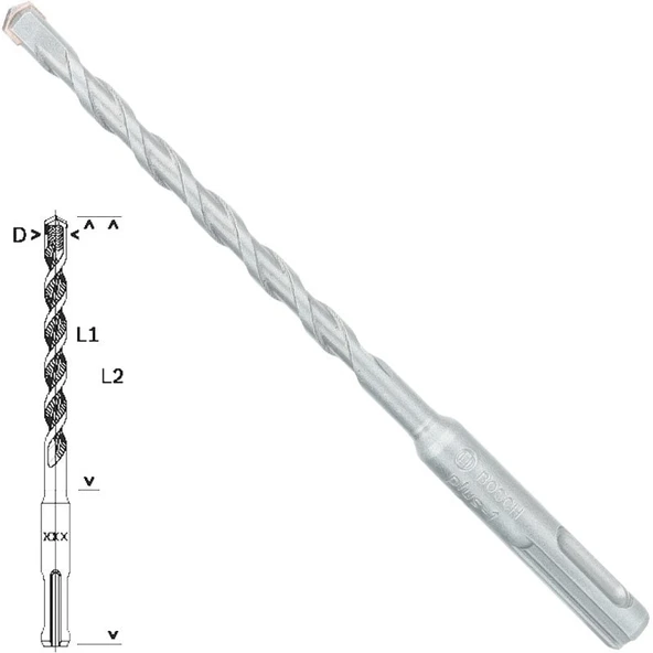 Bosch - Plus-1 Serisi, SDS-plus Kırıcı Delici Matkap Ucu 7*160 mm ürün görseli 1