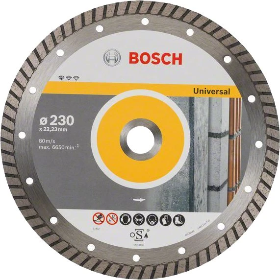 Bosch - Standard Seri Genel Yapı Malzemeleri İçin Turbo Segmanlı Elmas Kesme Diski 230 mm ürün görseli 1