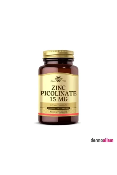 Solgar Zinc Picolinate 15 Mg 100 Kapsül ürün görseli 1