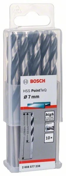 Bosch - HSS-PointeQ Metal Matkap Ucu 7,0 mm 10'lu ürün görseli 1