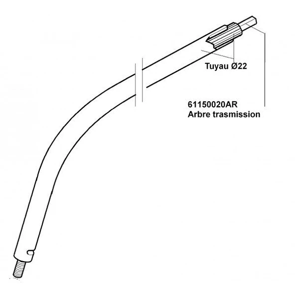 Emak 61150020AR Spiral Mil SPARTA26TR, TR61, TR92, 8061 ürün görseli 1