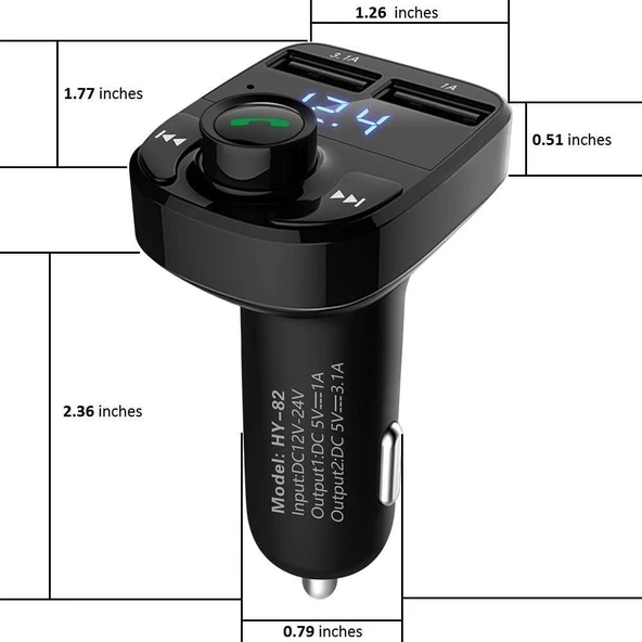 X8 Bluetooth Kablosuz Araç Kiti - Resim 3