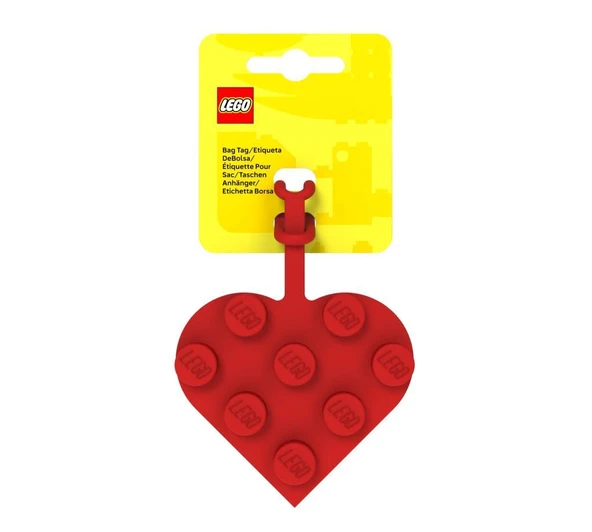 LEGO Gear 53658 3x3 Heart Bag Tag – Red ürün görseli 1