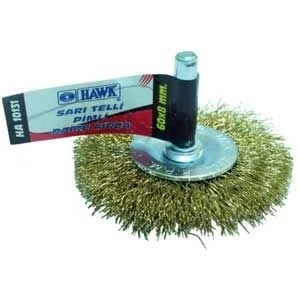 Hawk HA-10133 Sarı Telli Pimli Daire Fırça 75x10mm ürün görseli 1