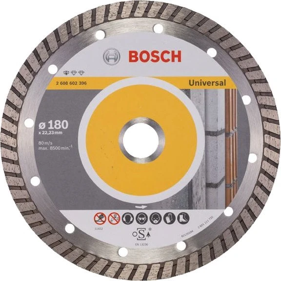 Bosch - Standard Seri Genel Yapı Malzemeleri İçin Turbo Segmanlı Elmas Kesme Diski 180 mm ürün görseli 1