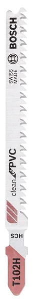 Bosch - Temiz Kesim Serisi PVC İçin T 102 H Dekupaj Testeresi Bıçağı - 5'Li Paket ürün görseli 1