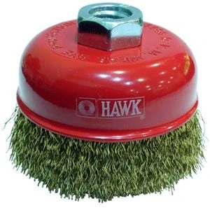 Hawk 100mm Sarı Dalgalı Telli m14 Vidalı Çanak Fırça // HA10117 ürün görseli 1