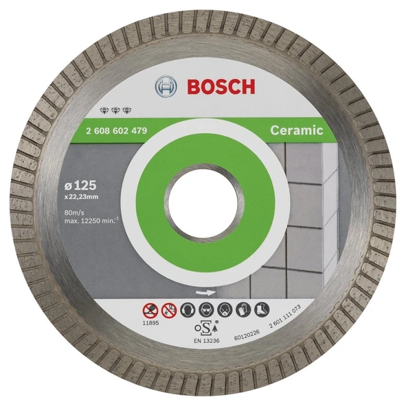 Bosch - Best Serisi Seramik İçin, Extra Temiz Kesim Turbo Segman  Elmas Kesme Diski 125 mm ürün görseli 1