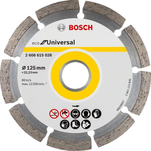 Bosch - Ekonomik Seri Genel Yapı Malzemeleri İçin Elmas Kesme Diski 125 mm ürün görseli 1