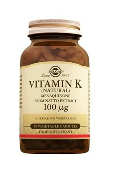Solgar Vitamin K2 100 Mcg 50 Tablet ürün görseli 1
