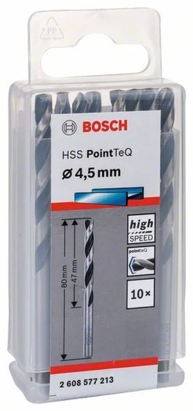 Bosch - HSS-PointeQ Metal Matkap Ucu 4,5 mm 10'lu ürün görseli 1