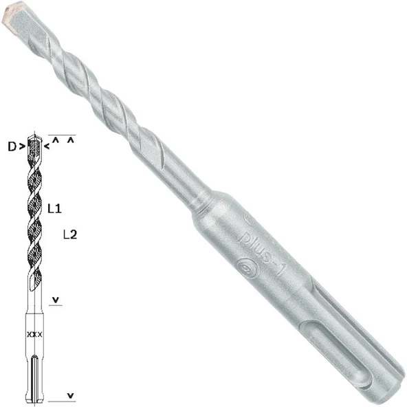 Bosch - Plus-1 Serisi, SDS-plus Kırıcı Delici Matkap Ucu 6*110 mm ürün görseli 1