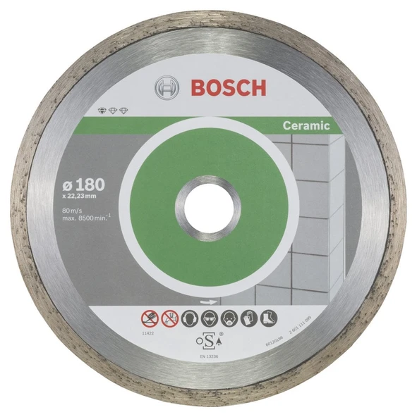 Bosch - Standard Seri Seramik İçin, 9+1 Elmas Kesme Diski Set 180 mm ürün görseli 1