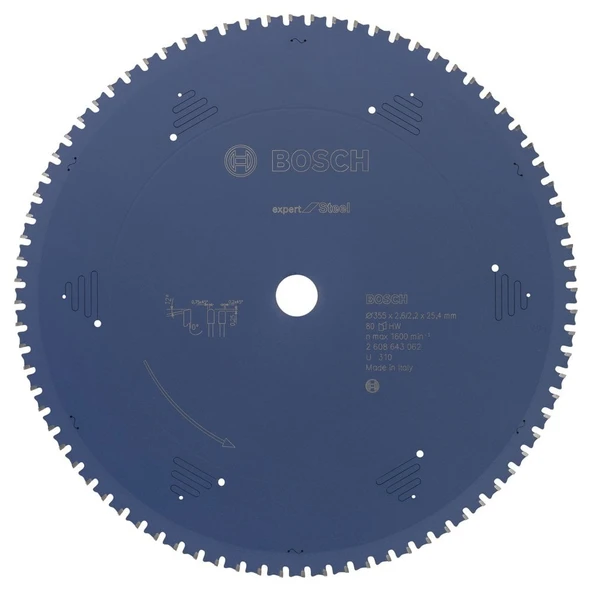Bosch - Expert Serisi Metal için Daire Testere Bıçağı 355*25,40 mm 80 Diş ürün görseli 1