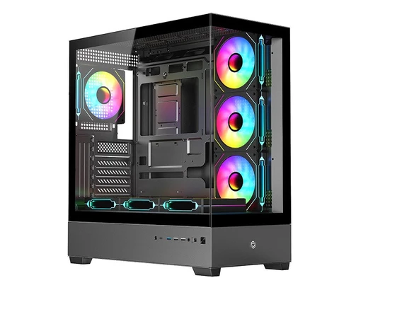 FRISBY FC-9560G NOVA-X 650W 80+ ARGB 7X FAN GAMING KASA ürün görseli 1