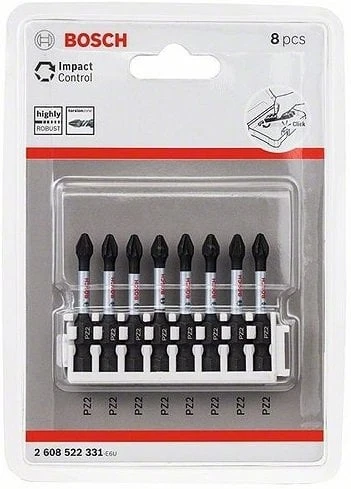 Bosch - Impact Control Serisi Vidalama Ucu 8'li PZ2 *50mm ürün görseli 1