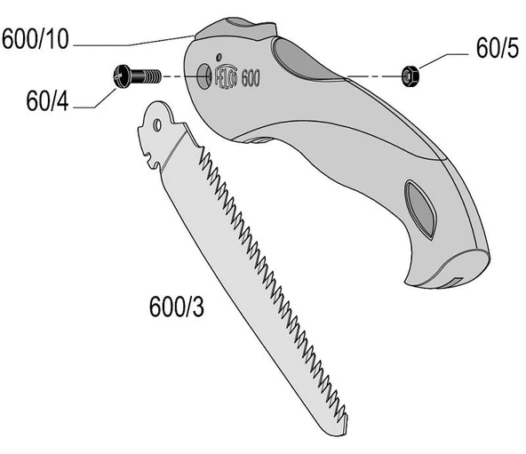 Felco 600 Budama Testeresi Katlanır 16cm - Resim 2
