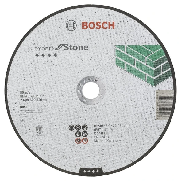 Bosch - 230*3,0 mm Expert Serisi Düz Taş Kesme Diski (Taş) ürün görseli 1
