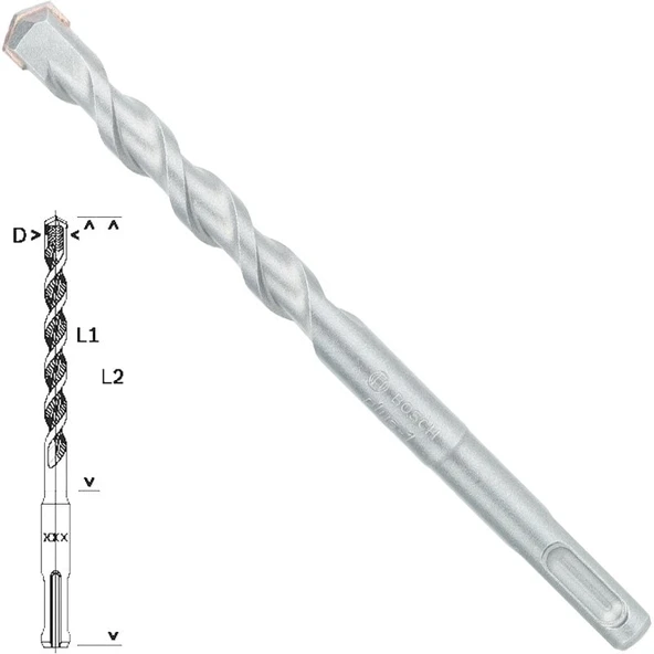 Bosch - Plus-1 Serisi, SDS-plus Kırıcı Delici Matkap Ucu 12*160 mm ürün görseli 1