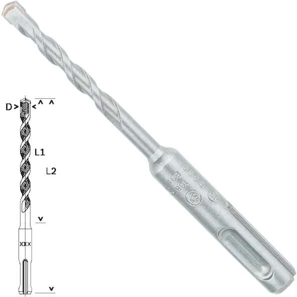 Bosch - Plus-1 Serisi, SDS-plus Kırıcı Delici Matkap Ucu 5.5*110 mm ürün görseli 1