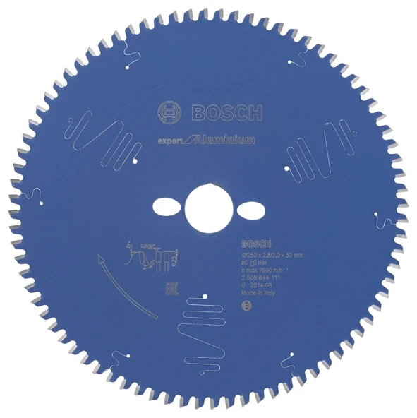 Bosch - Expert Serisi Alüminyum için Daire Testere Bıçağı 250*30 mm 80 Diş ürün görseli 1