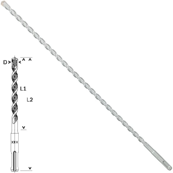 Bosch - Plus-1 Serisi, SDS-plus Kırıcı Delici Matkap Ucu 10*460 mm ürün görseli 1