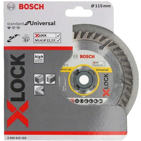 Bosch - X-LOCK - Standard Seri Genel Yapı Malzemeleri İçin Elmas Kesme Diski 115 mm ürün görseli 1