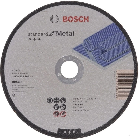 Bosch - 180*3,0 mm Expert Serisi Düz Metal Kesme Diski (Taş) ürün görseli 1