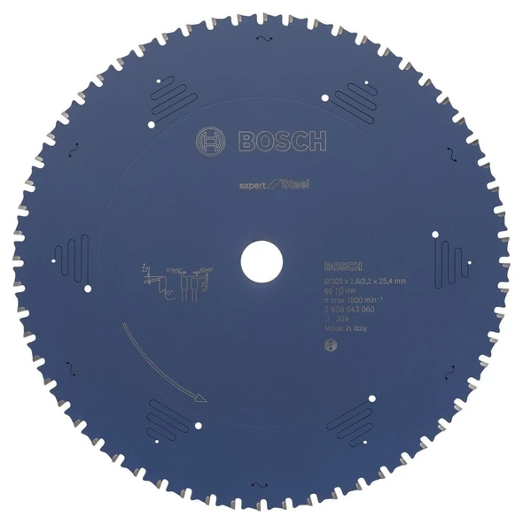 Bosch - Expert Serisi Metal için Daire Testere Bıçağı 305*25,40 mm 60 Diş ürün görseli 1