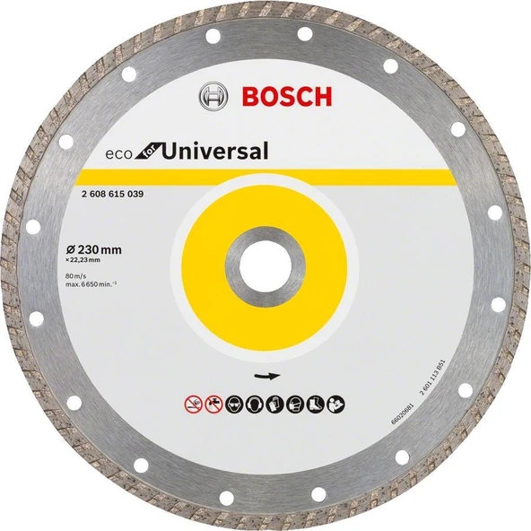 Bosch - Ekonomik Seri Genel Yapı Malzemeleri İçin Elmas Kesme Diski 230 mm Turbo ürün görseli 1