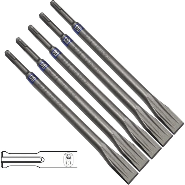 Bosch - LongLife Serisi, SDS-Plus Şaftlı Yassı Keski 250*20mm 5'li ürün görseli 1