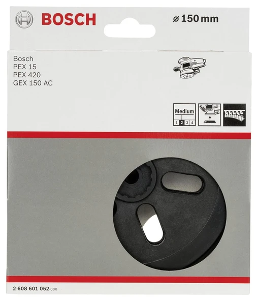 Bosch - 150 mm Zımpara Tabanı Orta Sertlikte - Resim 2