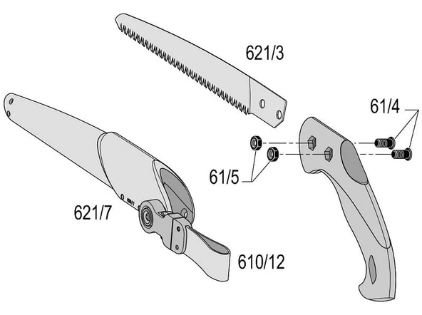 Felco 621 Budama Testeresi Kılıflı 24cm - Resim 2