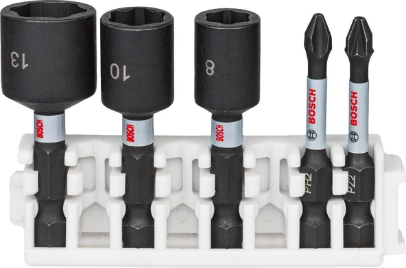 Bosch - Impact Control Serisi 5'li Lokma ve Uç Seti 8/10/13 mm PH2/PZ2 *50mm ürün görseli 1