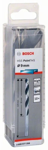 Bosch - HSS-PointeQ Metal Matkap Ucu 9,0 mm 10'lu ürün görseli 1