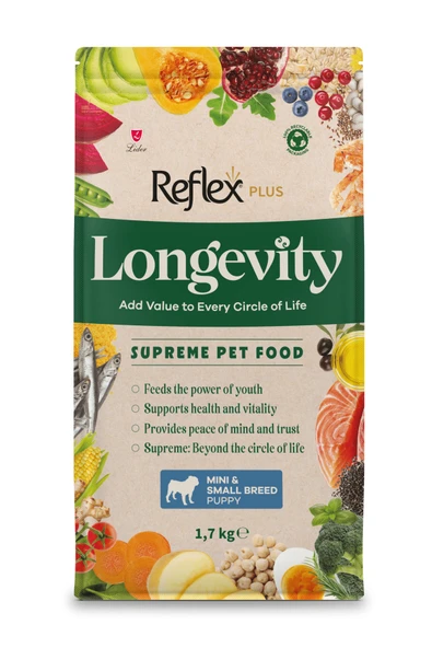 Plus Longevity Mini ve Küçük Irk Yavru Köpek Maması 1700g ürün görseli 1