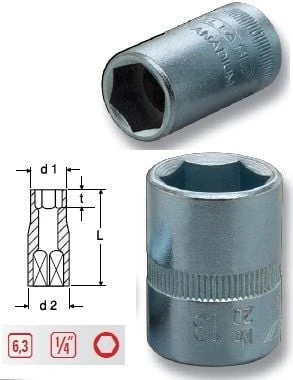 Altaş 11mm 1/4 Tek Lokma // 01020300711 ürün görseli 1
