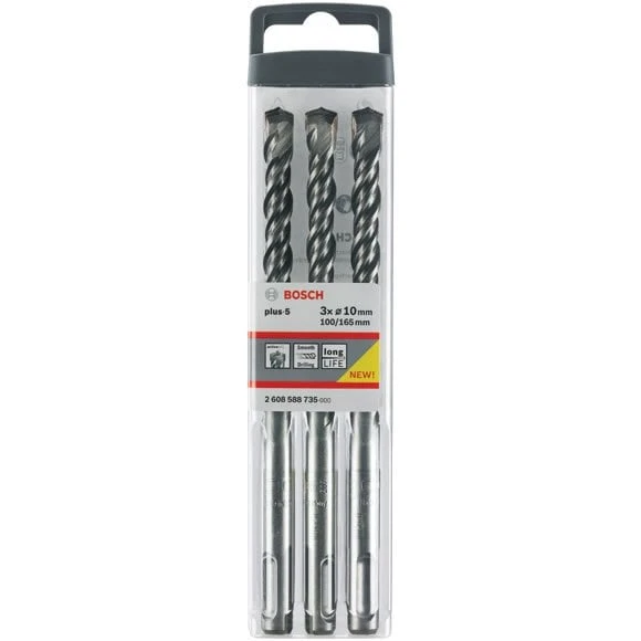 Bosch SDS-Plus Uç 10x100x165mm 3 Parça ürün görseli 1