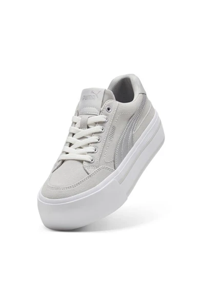 Puma CortClassicVulcFSPlatformWns 402329 03 Kadın Sneaker Ayakkabı Gri Gümüş 36-40 ürün görseli 1