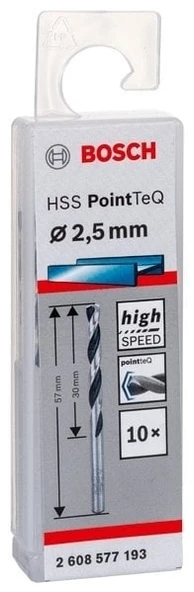 Bosch - HSS-PointeQ Metal Matkap Ucu 2,5 mm 10'lu ürün görseli 1