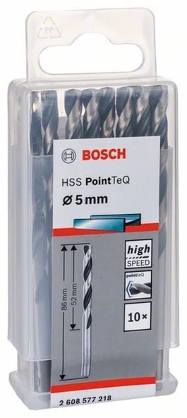 Bosch - HSS-PointeQ Metal Matkap Ucu 5,0 mm 10'lu ürün görseli 1