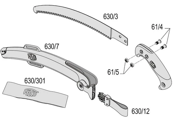 Felco 630 Budama Testeresi Kavisli 33cm - Resim 2
